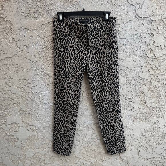 Banana Republic Pants - Banana Republic Leopard Print Jacquard Pants Size 0
